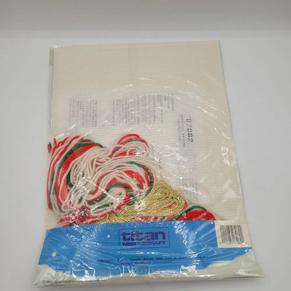 4 Titan Needlecraft Plastic Canvas‎ Christmas Wall Hanging Kits  1990 Sealed